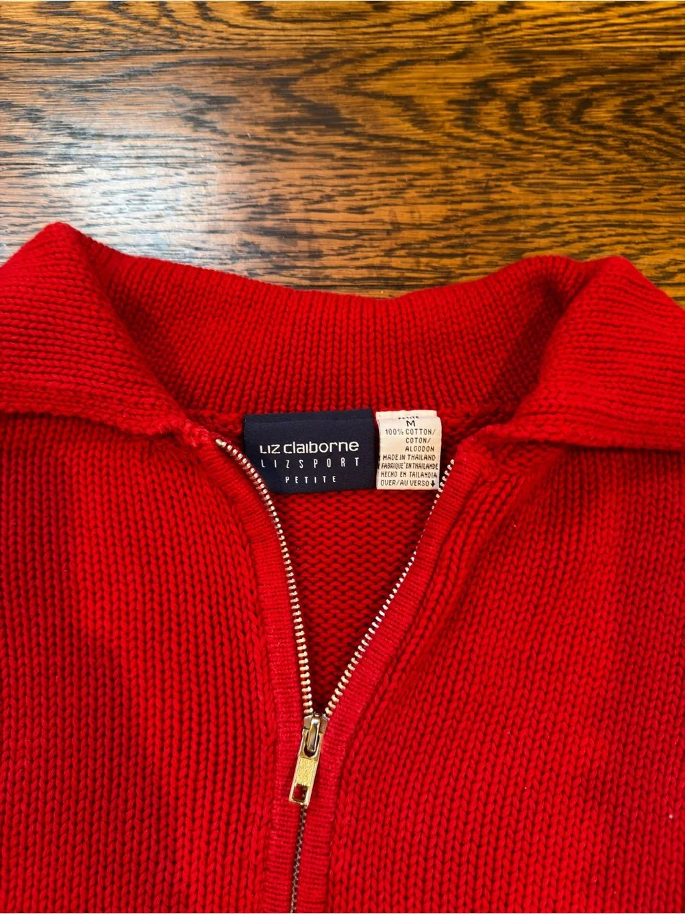 Red Zip-Neck Sweater